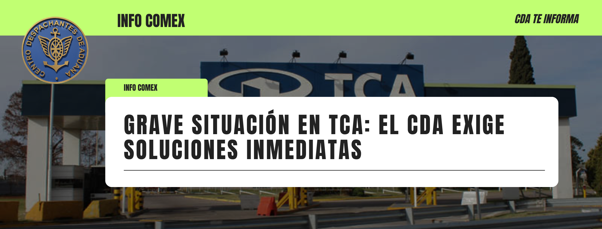 Grave situación en TCA: el CDA exige soluciones inmediatas