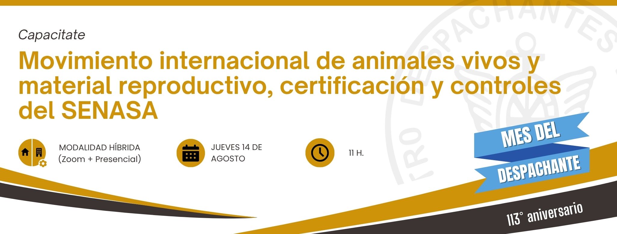 Capacitación: Movimiento internacional de animales vivos y material reproductivo, certificación y controles del SENASA 