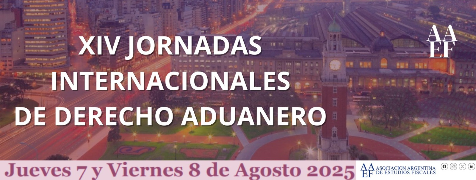 Invitación especial para socios del CDA - XIV Jornadas Internacionales de Derecho Aduanero 