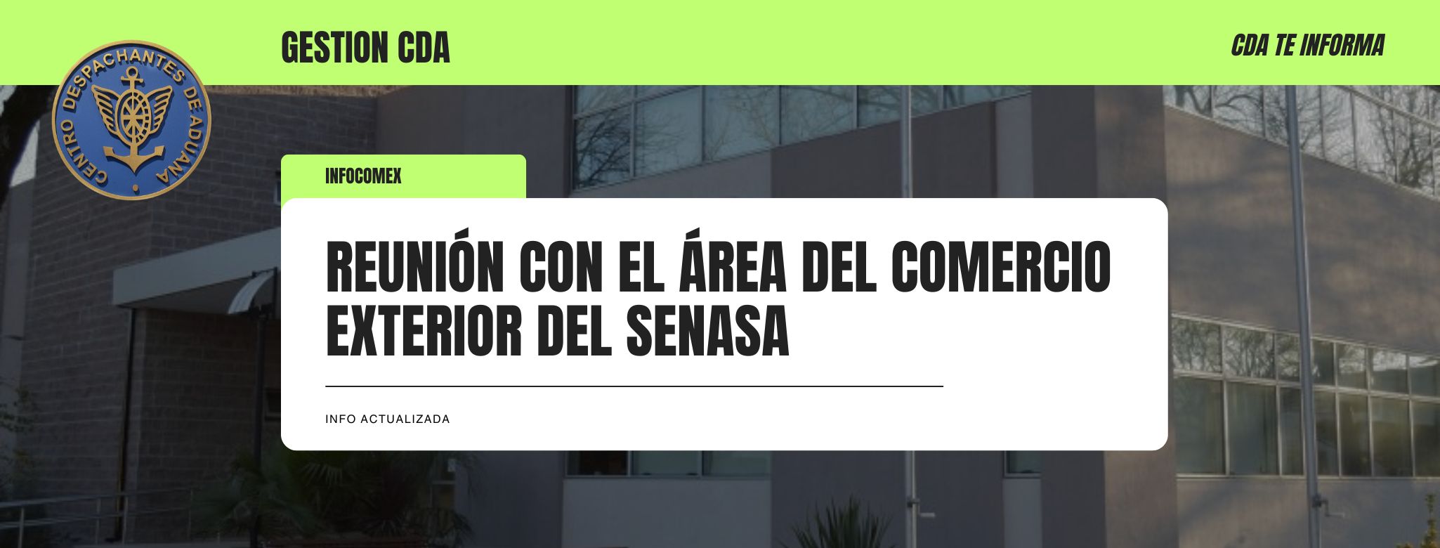Gestión CDA: Reunión con el área del Comercio Exterior de