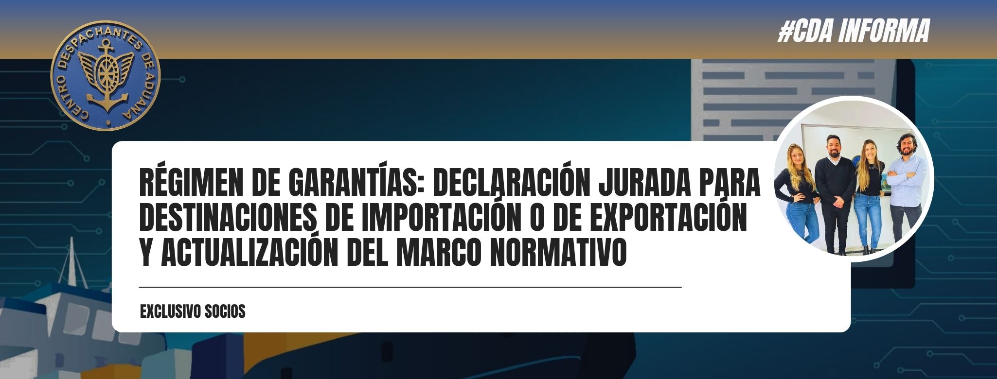 Régimen de Garantías: Declaración jurada para destinaciones de